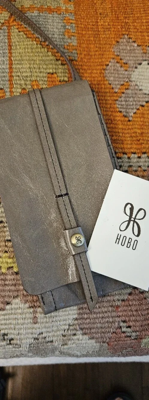 HOBO Brown Leather Crossbody Phone Bag